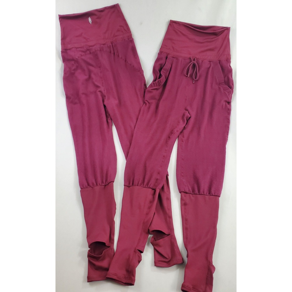 Free People women sweatpants OB1365726 red polyester modal elastane S $128